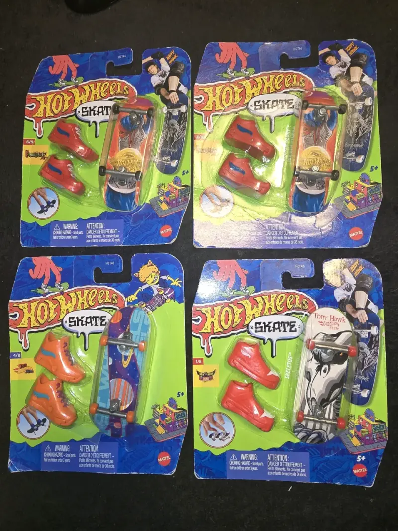 Set de 4 Fingerboards Hot Wheels Skate Tony Hawk - 1