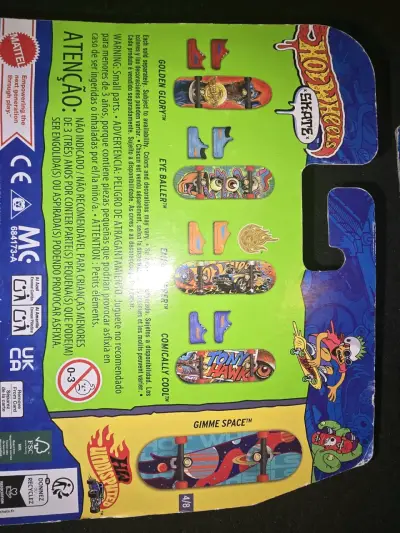 Set de 4 Fingerboards Hot Wheels Skate Tony Hawk - miniatura 4