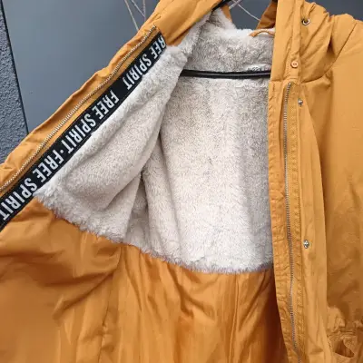 Parka amarilla con forro de lana sintética Free Spirit - miniatura 1