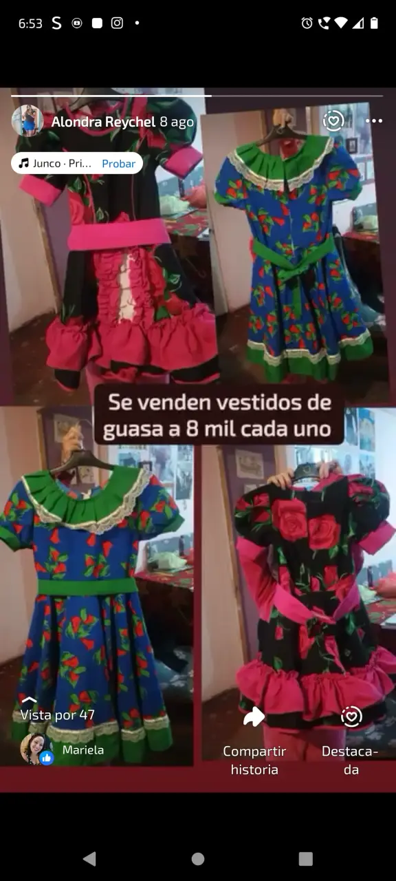 Vestidos de guasa coloridos para fiestas