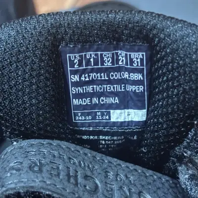 Zapatillas Niño Skechers Uno Lite Negras - miniatura 2