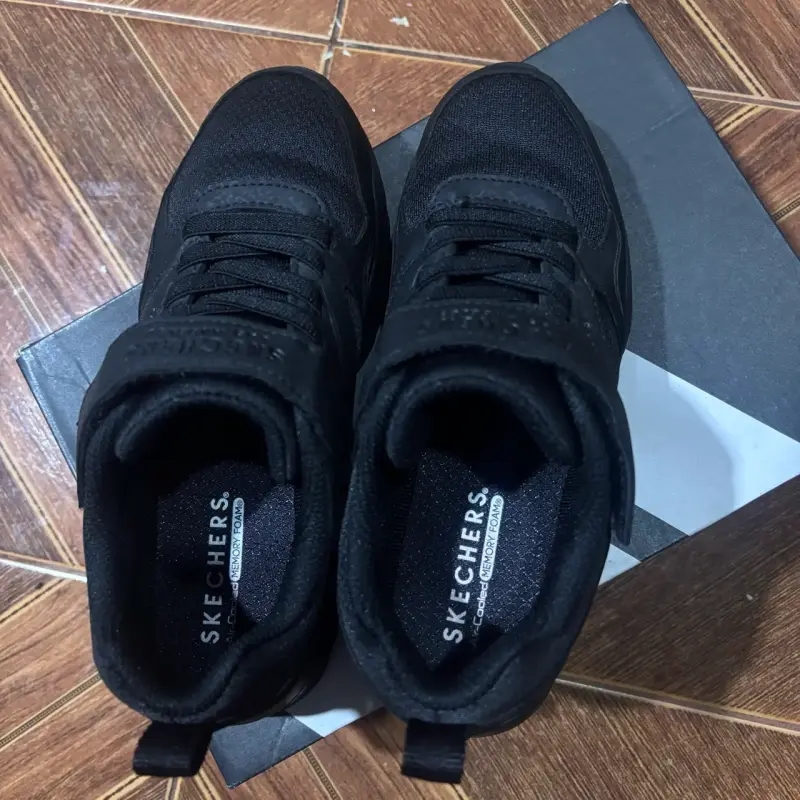 Zapatillas Niño Skechers Uno Lite Negras - 4