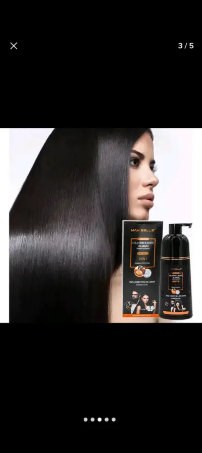 Shampoo Colorante negro Max Belle con Colágeno y A - miniatura 3