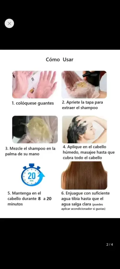 Shampoo Colorante negro Max Belle con Colágeno y A - miniatura 4