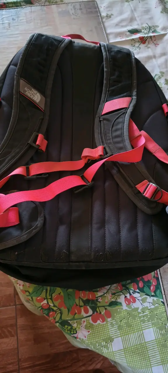 Mochila The North Face Borealis negra con detalles rojos - 2