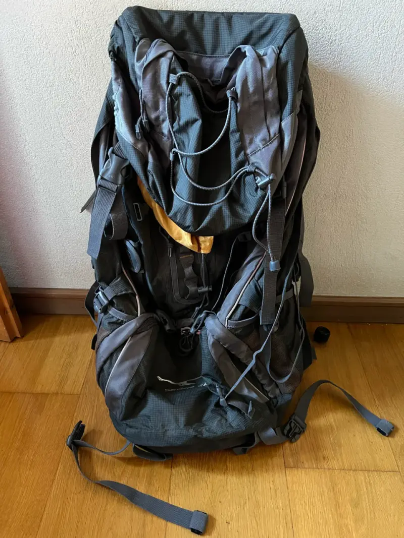 Mochila de senderismo gris Sendero 74L