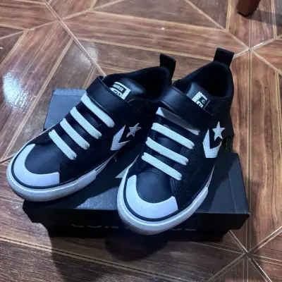Zapatillas Converse Pro Blaze Cuero Infantil Negras - miniatura 2