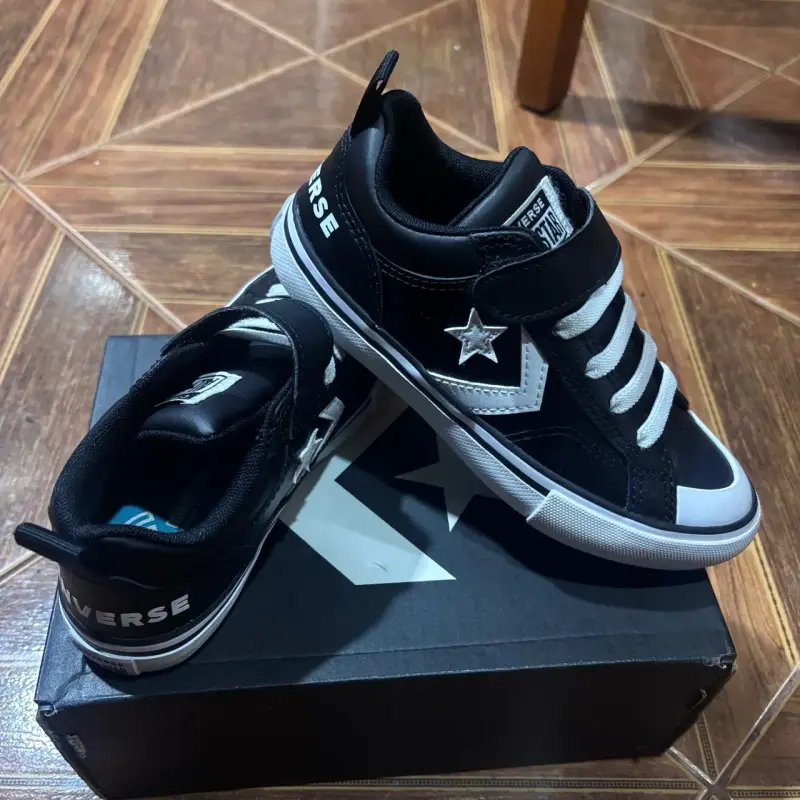 Zapatillas Converse Pro Blaze Cuero Infantil Negras - 3