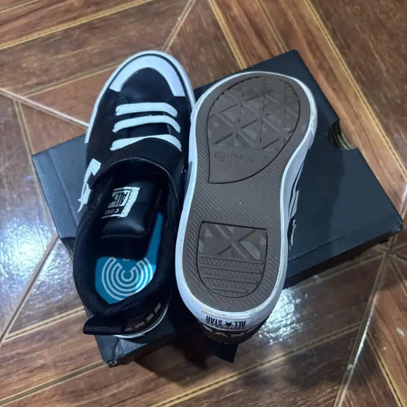 Zapatillas Converse Pro Blaze Cuero Infantil Negras - 4