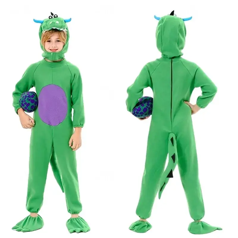 Disfraz de dinosaurio verde para niños