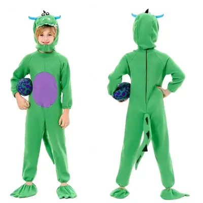 Disfraz de dinosaurio verde para niños - miniatura 1