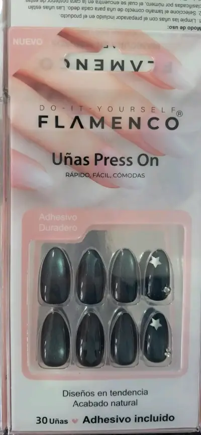 Uñas postizas Flamenco Press On con adhesivo - miniatura 3