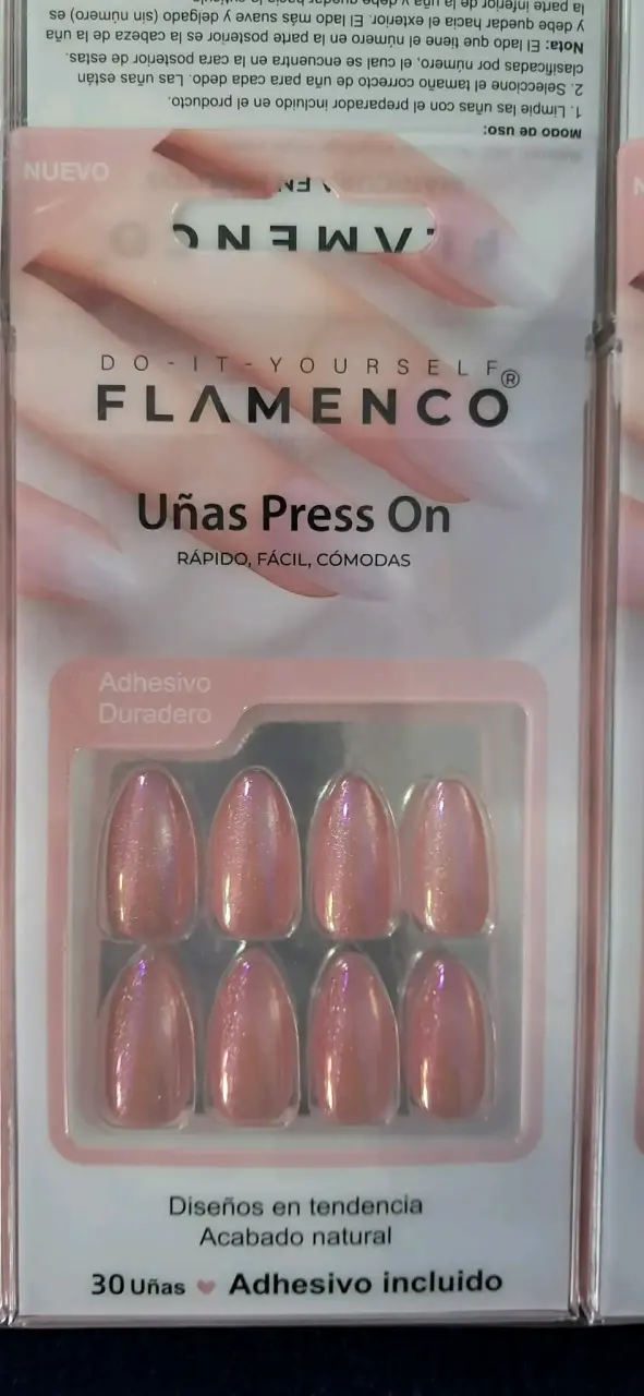Uñas postizas Flamenco Press On con adhesivo - 6