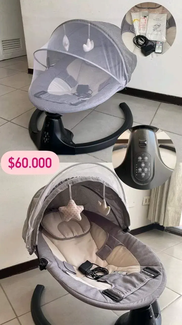 Silla mecedora para bebé con control remoto - 1