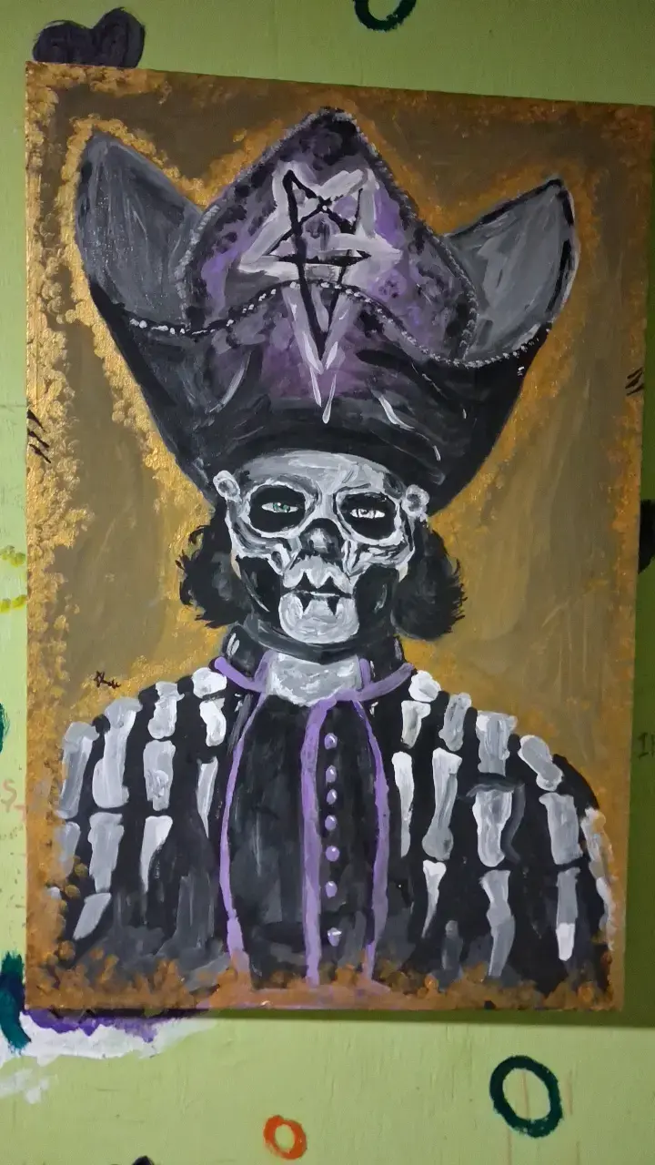 Pintura de Papa v perpetua banda ghost - 1