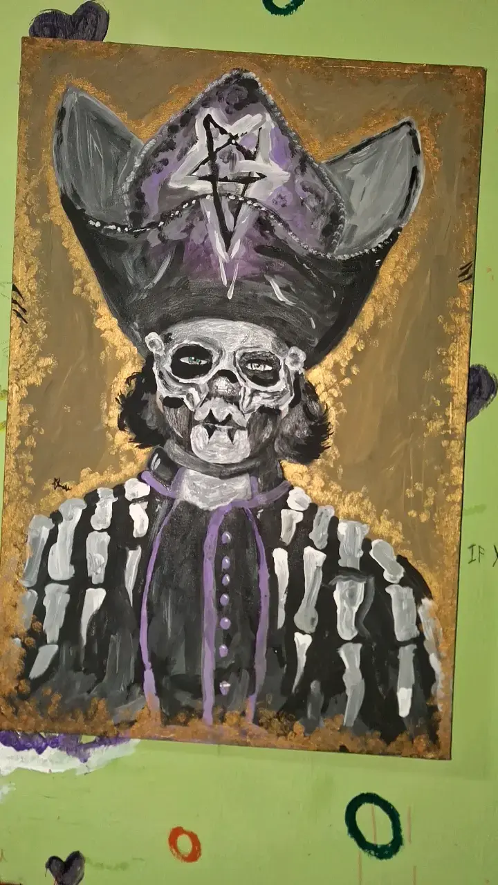 Pintura de Papa v perpetua banda ghost - 4