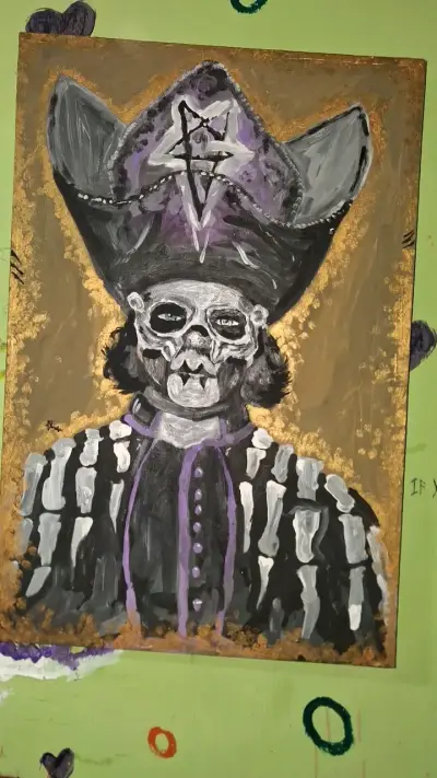Pintura de Papa v perpetua banda ghost - miniatura 4