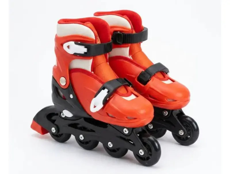 Patines en línea ajustables para niños color rojo