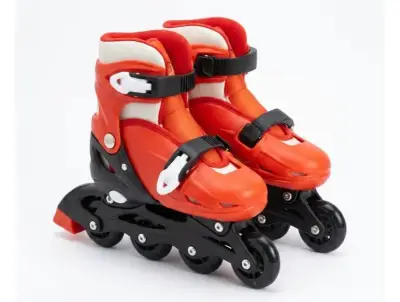 Patines en línea ajustables para niños color rojo - miniatura 1