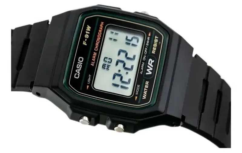 Reloj digital Casio F-91W resistente al agua - 2
