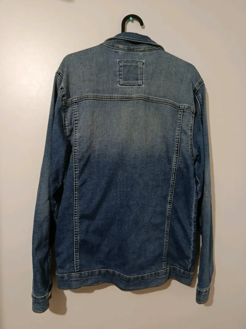 Chaqueta de mezclilla azul Zara para mujer - 5