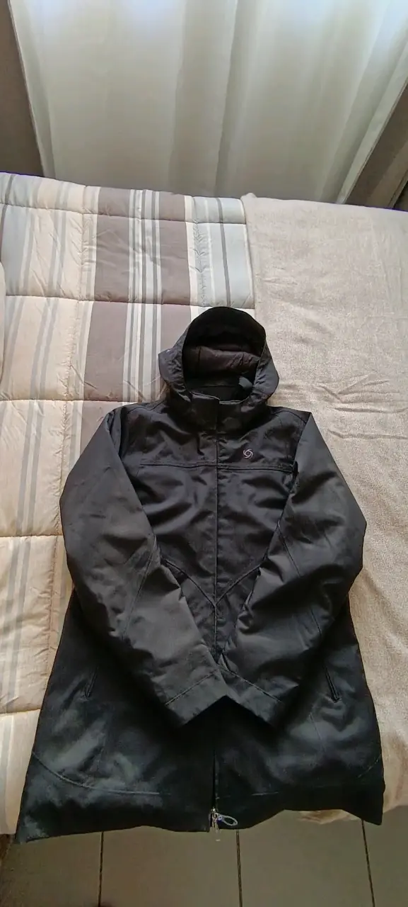 Parka térmica negra para mujer Doite