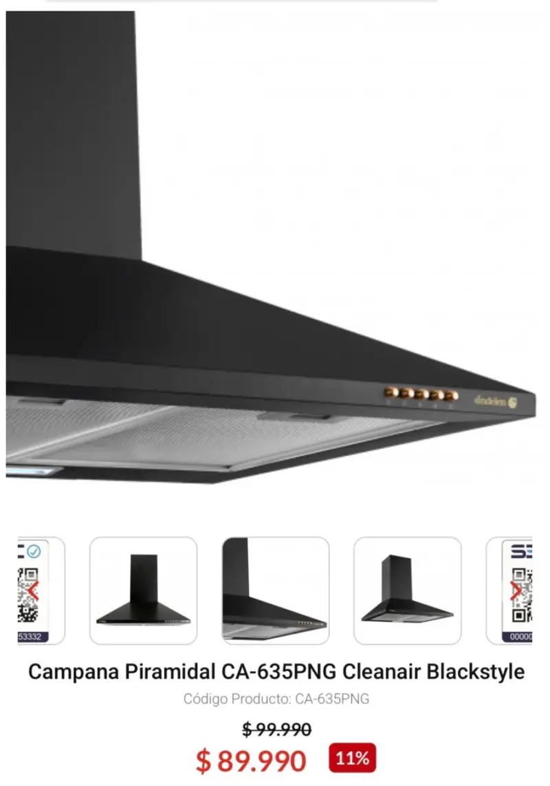 Campana Piramidal CleanAir Blackstyle CA-635PNG - 2