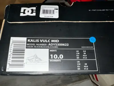 Zapatillas negras DC Kalis Vulc Mid Hombre - miniatura 3