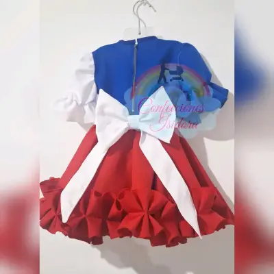 Vestido Fiestas Patrias para Niña con Moño - miniatura 4