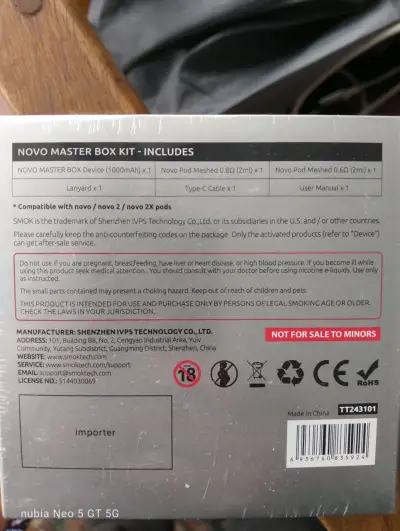 Kit de Vapeo Smok Novo Master Box Black Gun Metal - miniatura 3