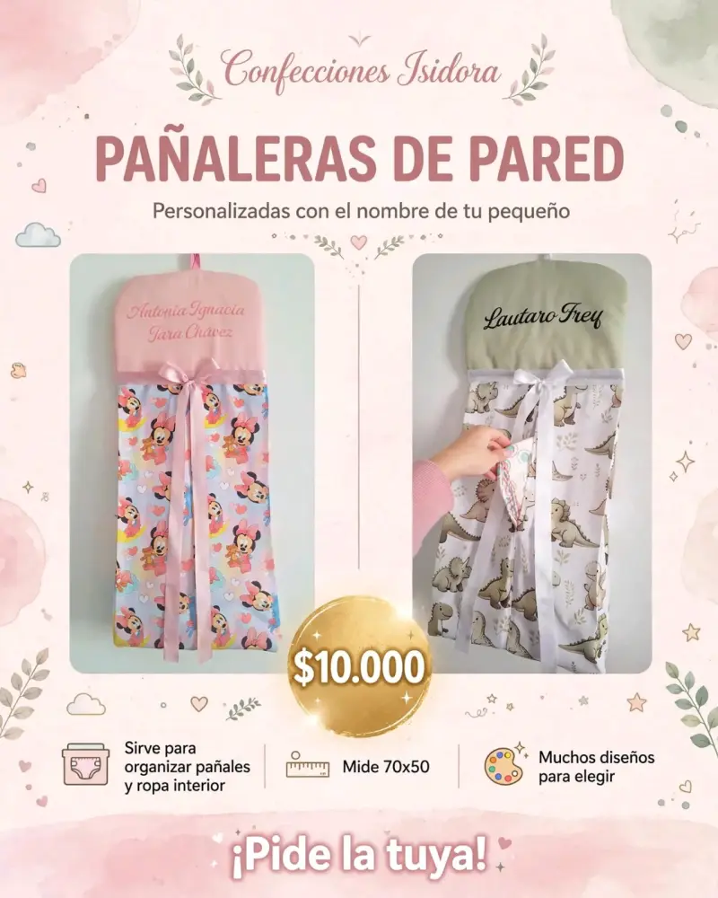 Pañalera de pared personalizada para bebé - 1