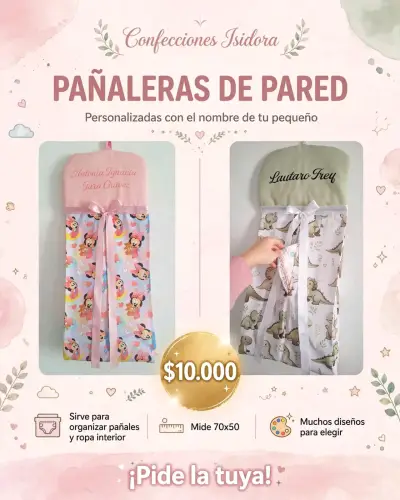 Pañalera de pared personalizada para bebé - miniatura 1