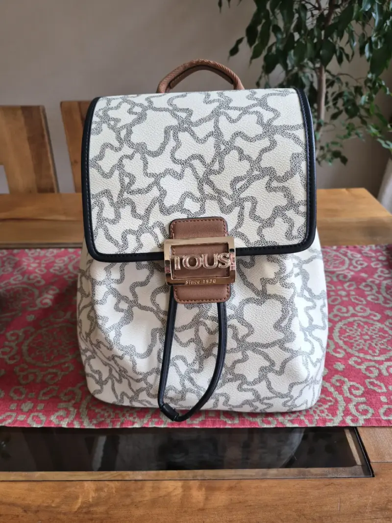 Mochila Tous estampado beige y marrón - 2