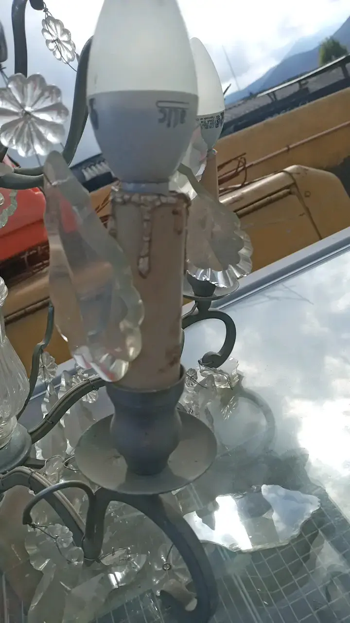 Lámpara de techo de cristal vintage - 2