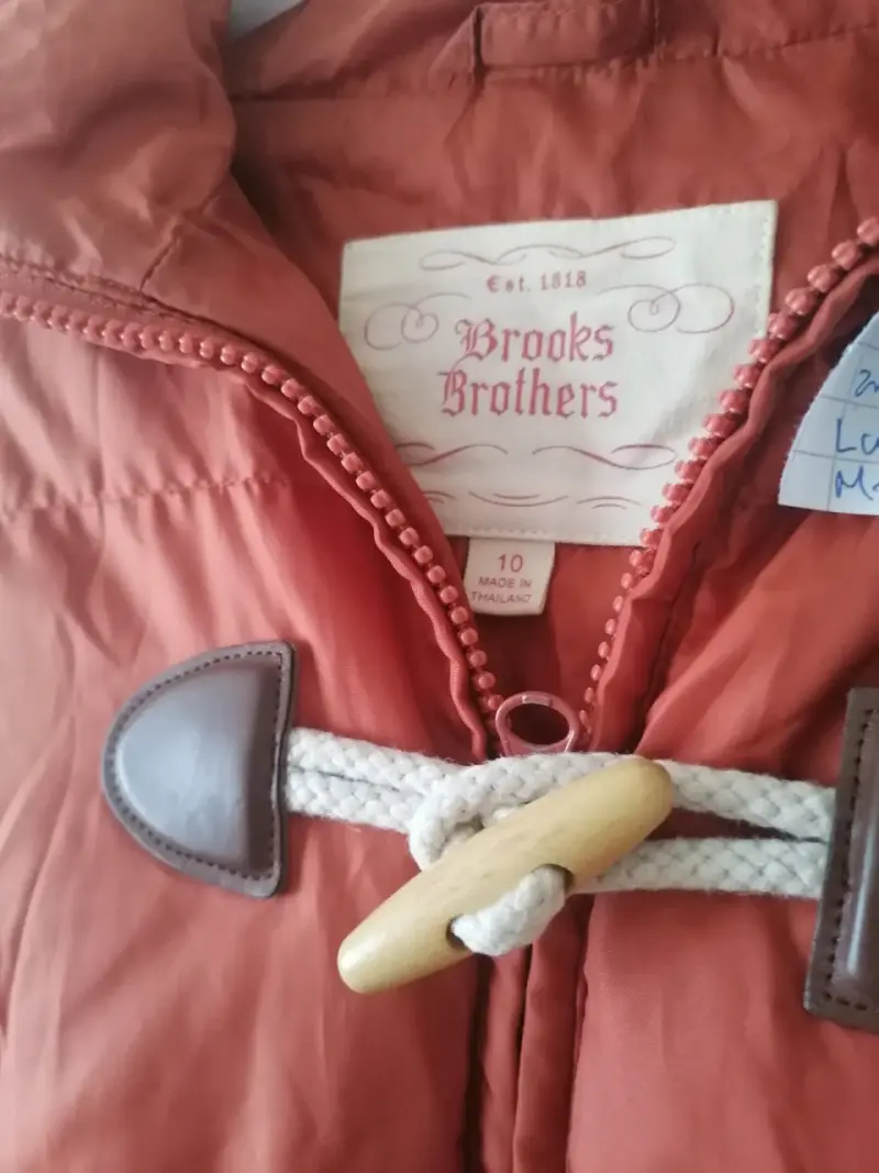 Chaqueta Brooks Brothers anaranjada con cierre de cuerda - 3