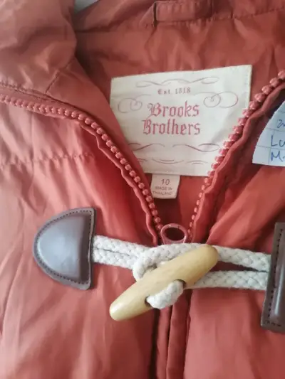 Chaqueta Brooks Brothers anaranjada con cierre de cuerda - miniatura 3
