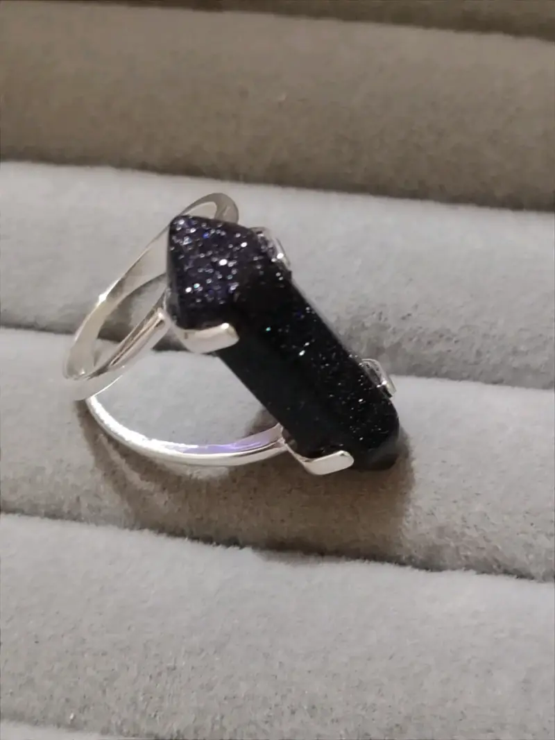 Anillo de plata 925 con cuarzo Lluvia de Estrellas - 3