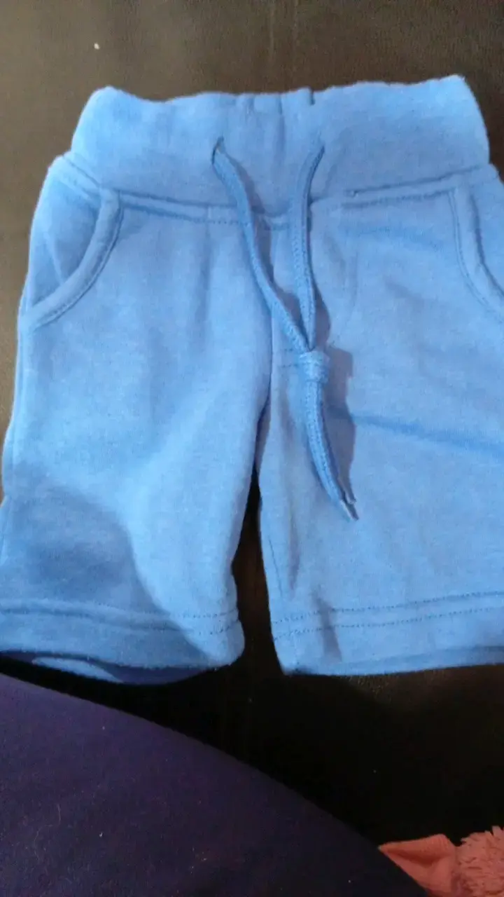 Shorts de niño azul con cordón - 1