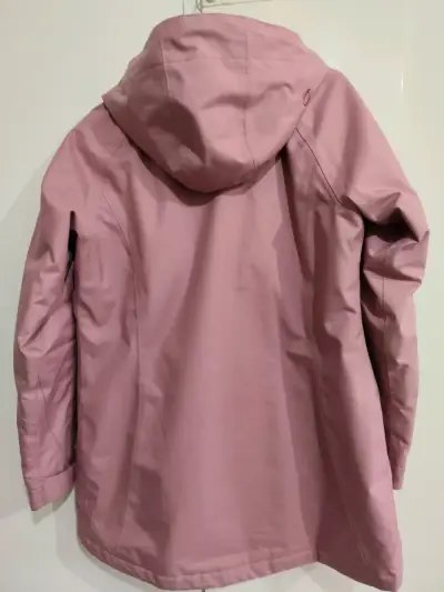 Chaqueta de mujer rosa Doite con capucha - miniatura 3