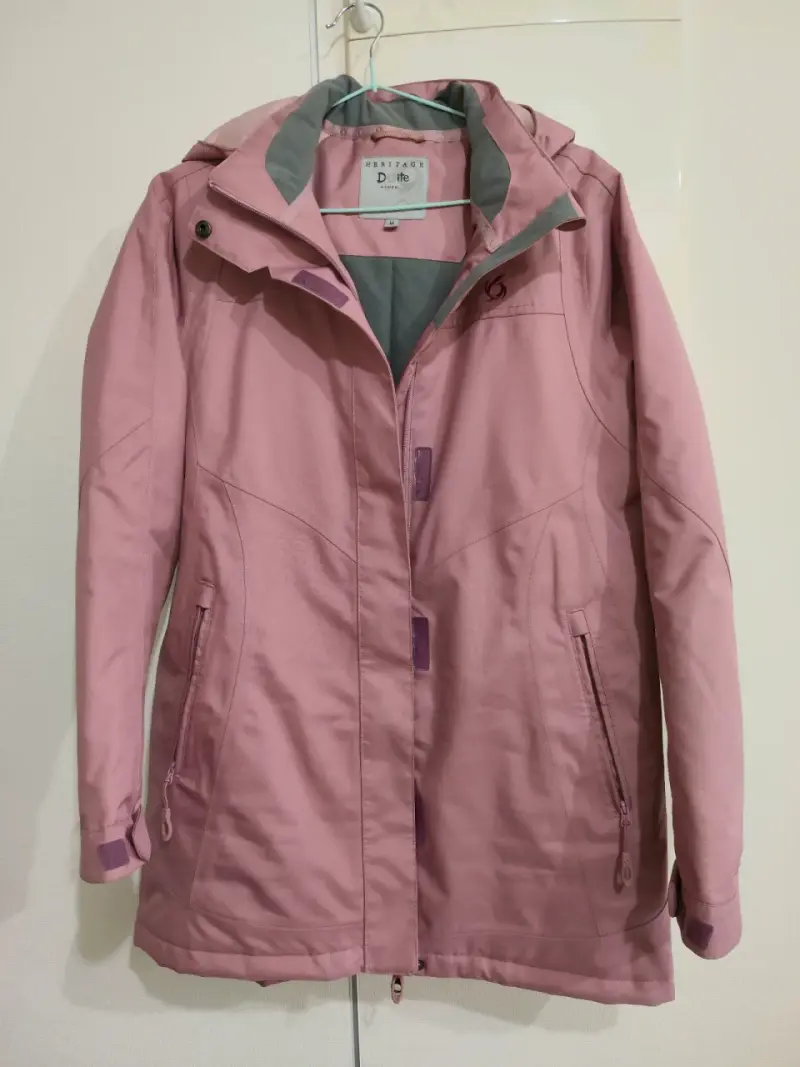 Chaqueta de mujer rosa Doite con capucha - 4