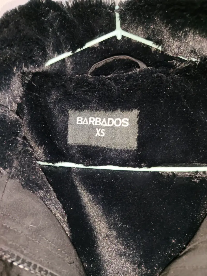 Abrigo negro con forro de piel sintética Barbados XS - 2