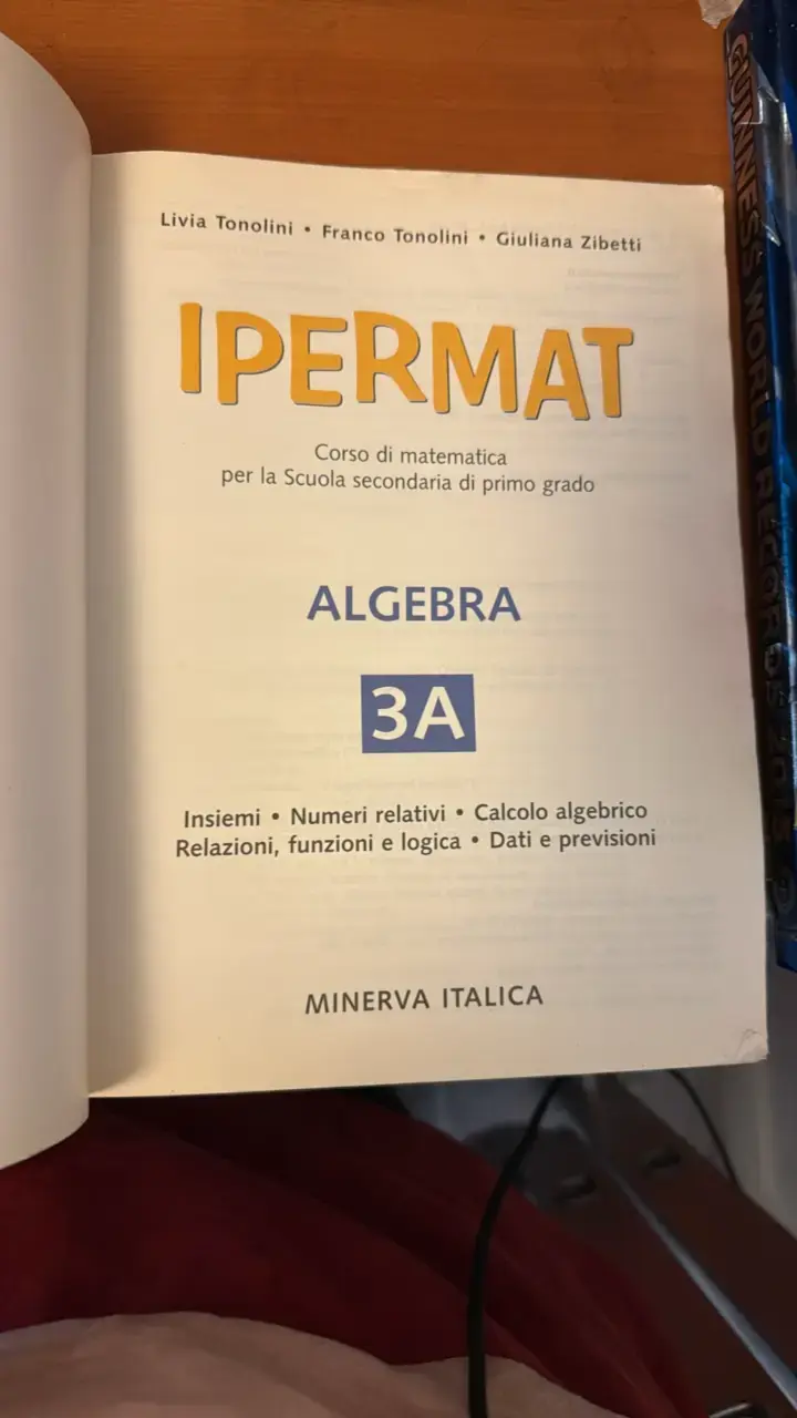 Libro de Álgebra Ipermat 3A Minerva Italica - 3