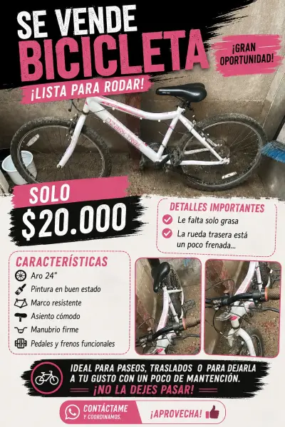 Bicicleta Aro 26 con 22 Cambios en Buen Estado - miniatura 2
