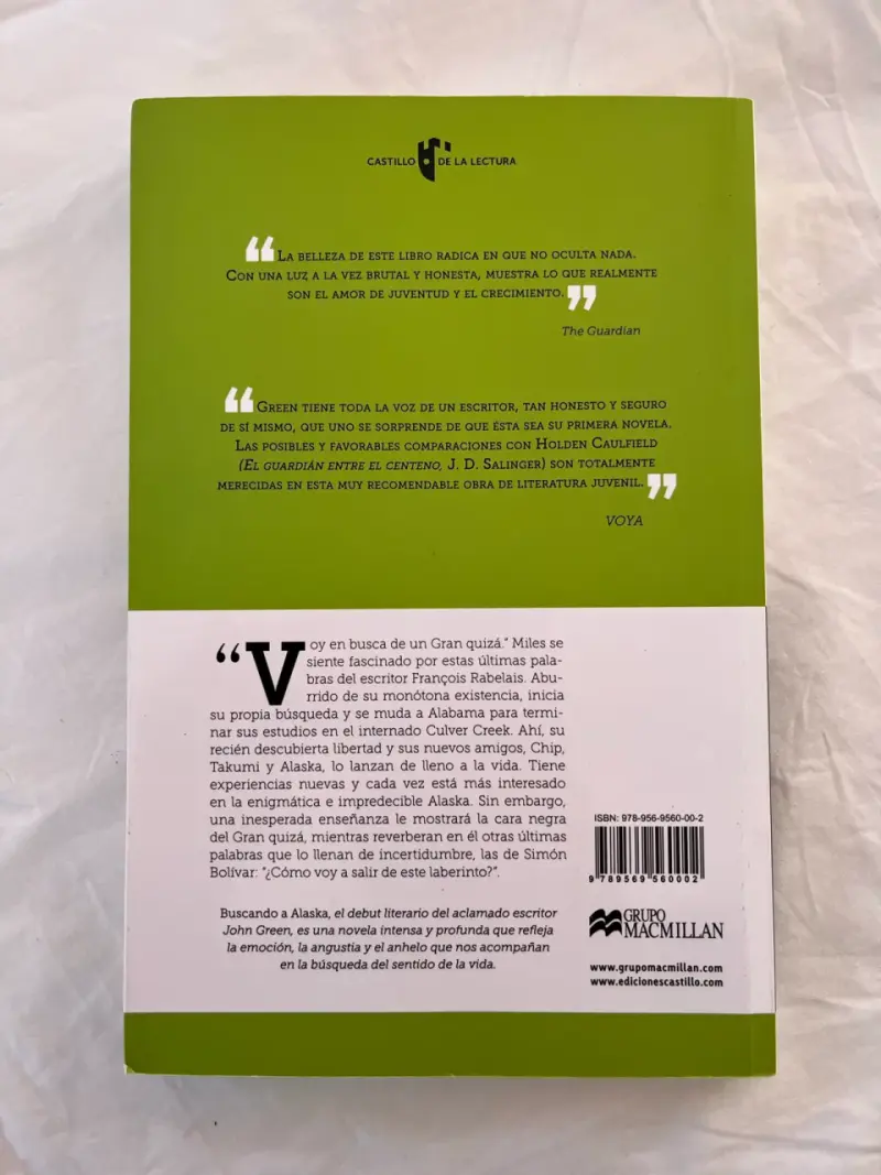 Libro 'Buscando a Alaska' de John Green - 2