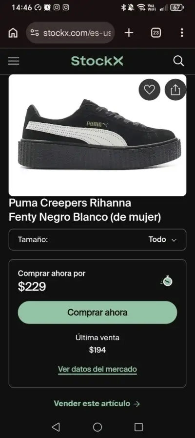 Zapatillas Puma Creepers Rihanna Fenty Muje - miniatura 1