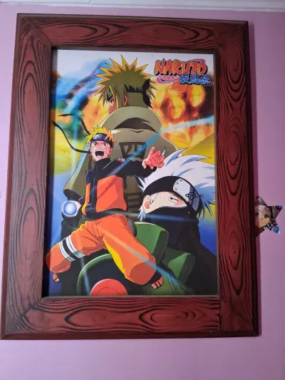 Cuadro decorativo de Naruto y Nezuko enmarcado - miniatura 1