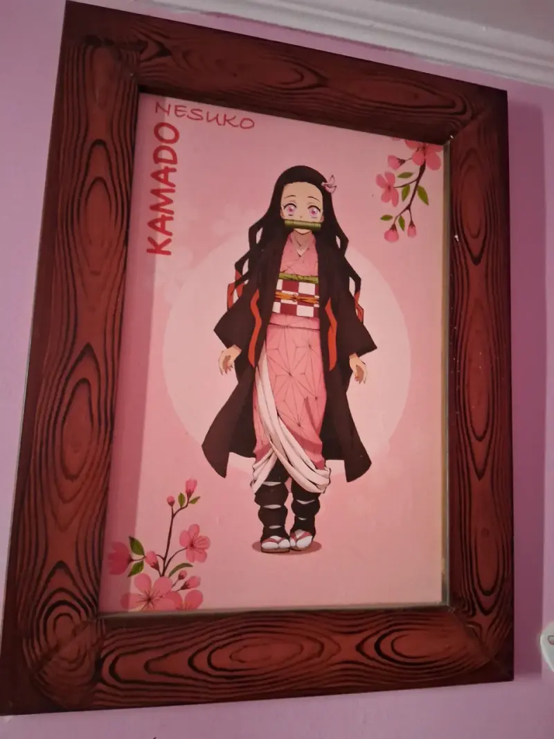 Cuadro decorativo de Naruto y Nezuko enmarcado - 4
