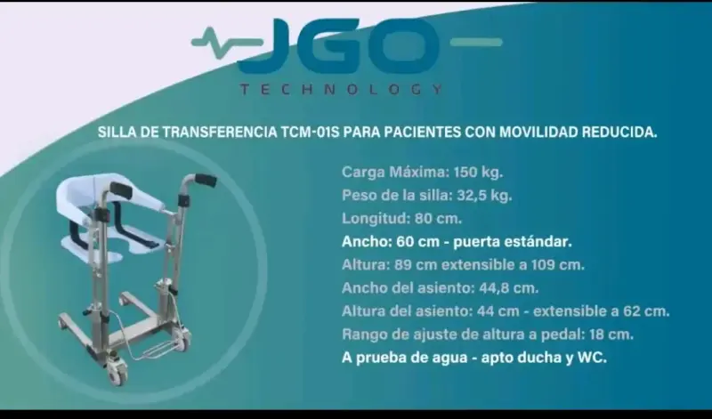 Silla de Transferencia para Pacientes JGO TCM-01S - 1