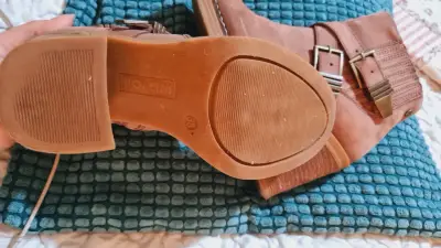 Botines de cuero marrón con hebillas Bollini - miniatura 3