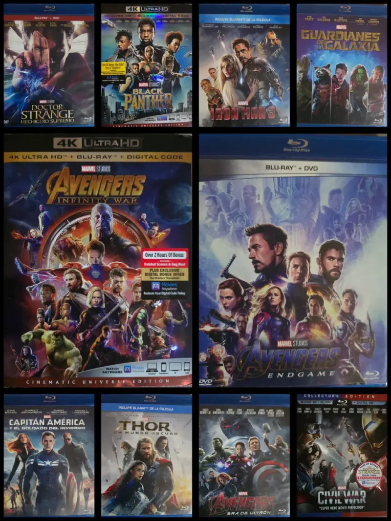 Colección de Películas Marvel en Blu-ray y 4K